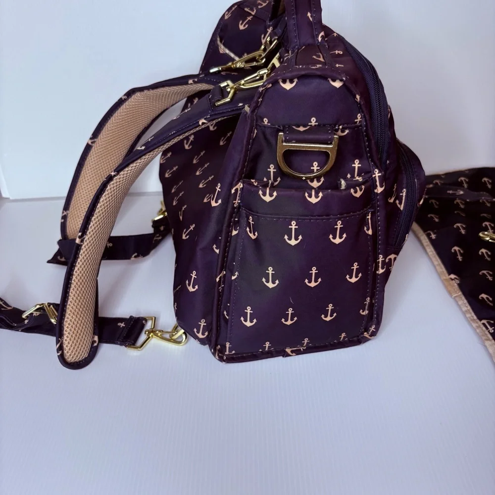 Ju-Ju-Be Legacy Nautical Collection B.F.F. Convertible Diaper Bag Navy Blue